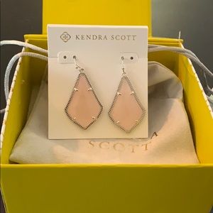 NWT Kendra Scott Alex Earrings Pink Silver